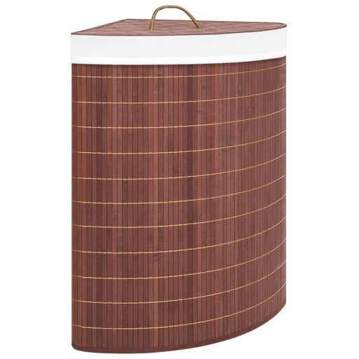 Coș de rufe din bambus de colț, maro, 60 L - WALTI WALTI
