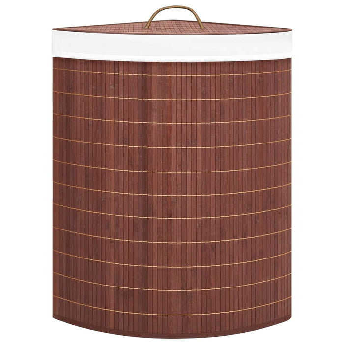 Coș de rufe din bambus de colț, maro, 60 L - WALTI WALTI