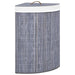 Coș de rufe din bambus, pentru colț, gri, 60 L - WALTI WALTI