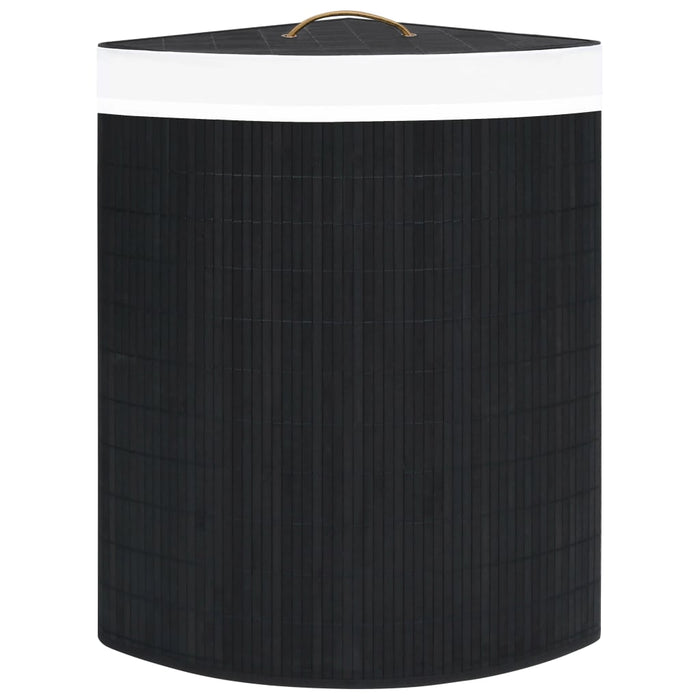 Coș de rufe din bambus de colț, negru, 60 L - WALTI WALTI