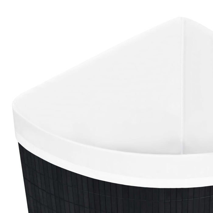 Coș de rufe din bambus de colț, negru, 60 L - WALTI WALTI