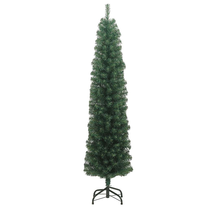 Pom de Crăciun artificial subțire cu suport verde 240 cm PVC - WALTI WALTI