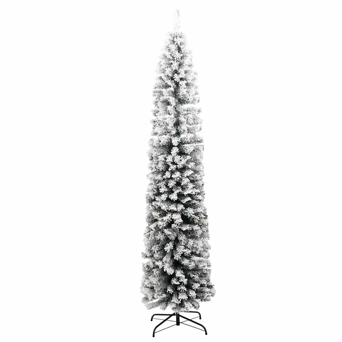 Pom de Crăciun artificial, subțire, cu zăpadă, verde 210 cm PVC - WALTI WALTI