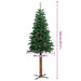 Pom Crăciun artificial subțire lemn și conuri verde 150 cm PVC - WALTI WALTI