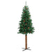 Pom Crăciun artificial subțire lemn și conuri verde 180 cm PVC - WALTI WALTI