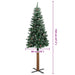 Pom Crăciun artificial subțire, lemn și zăpadă, verde, 150 cm - WALTI WALTI