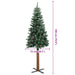 Pom Crăciun artificial subțire, lemn și zăpadă, verde, 180 cm - WALTI WALTI