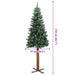 Pom Crăciun artificial subțire, lemn și zăpadă, verde, 210 cm - WALTI WALTI