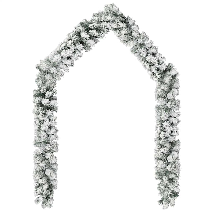 Ghirlandă de Crăciun cu zăpadă, verde, 5 m, PVC - WALTI WALTI