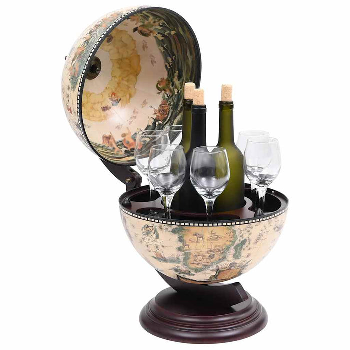 Bar tip glob pământesc suport sticle vin, alb, eucalipt - WALTI WALTI
