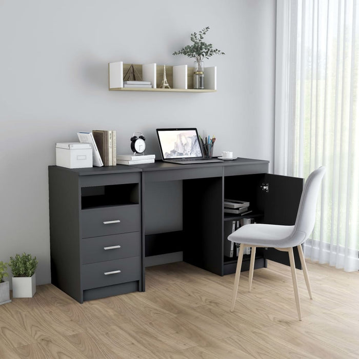 Birou, gri, 140 x 50 x 76 cm, lemn prelucrat WALTI