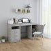 Birou, gri beton, 140 x 50 x 76 cm, lemn prelucrat - WALTI WALTI