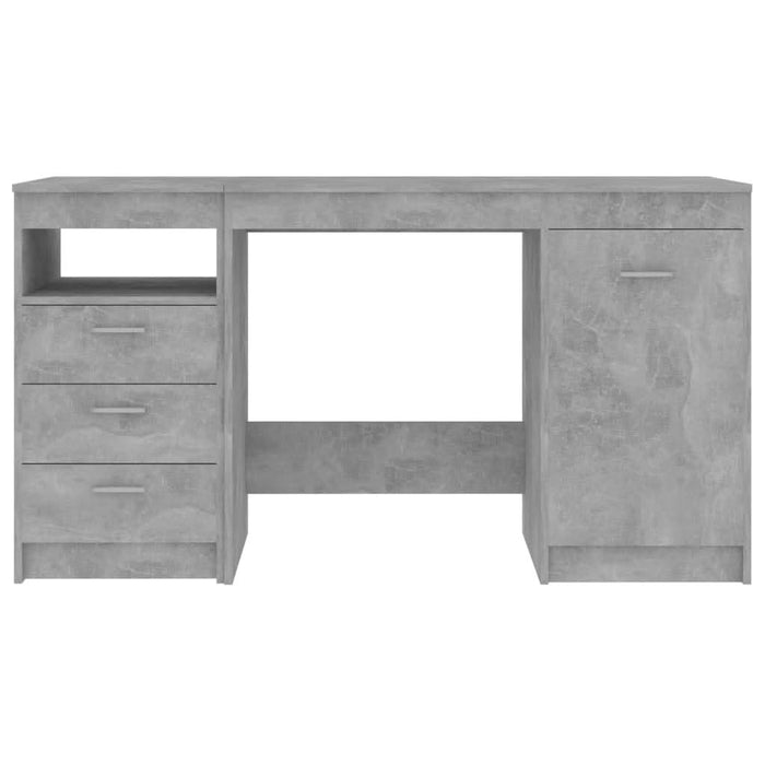 Birou, gri beton, 140 x 50 x 76 cm, lemn prelucrat - WALTI WALTI
