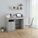 Birou, gri beton, 140 x 50 x 76 cm, lemn prelucrat - WALTI WALTI