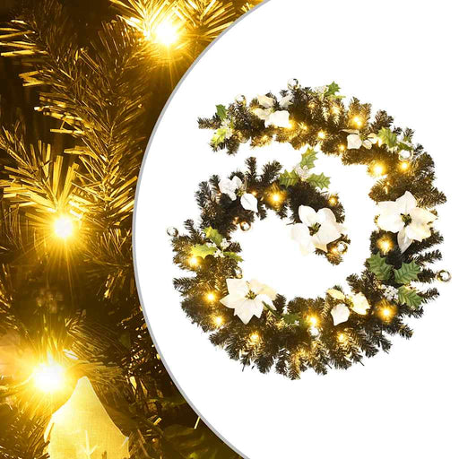 Ghirlandă de Crăciun cu lumini LED, negru, 2,7 m, PVC - WALTI WALTI