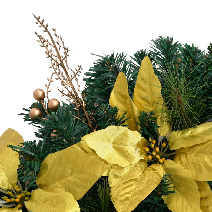 Coroniță de Crăciun cu becuri LED, verde, 60 cm, PVC - WALTI WALTI