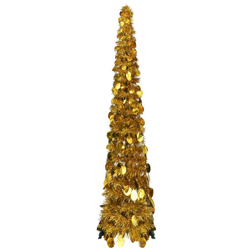 Pom de Crăciun artificial tip pop-up, auriu, 120 cm, PET - WALTI WALTI