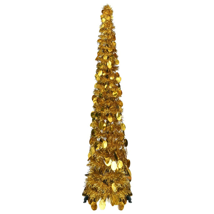 Pom de Crăciun artificial tip pop-up, auriu, 120 cm, PET - WALTI WALTI