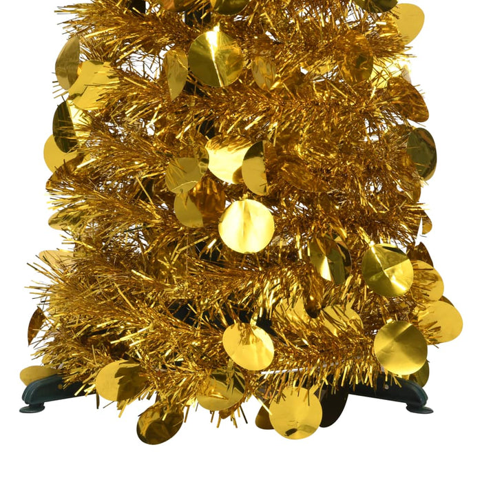 Pom de Crăciun artificial tip pop-up, auriu, 120 cm, PET - WALTI WALTI
