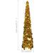 Pom de Crăciun artificial tip pop-up, auriu, 120 cm, PET - WALTI WALTI