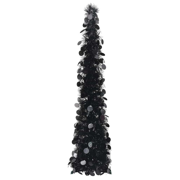 Brad de Crăciun artificial tip pop-up, negru, 120 cm, PET WALTI