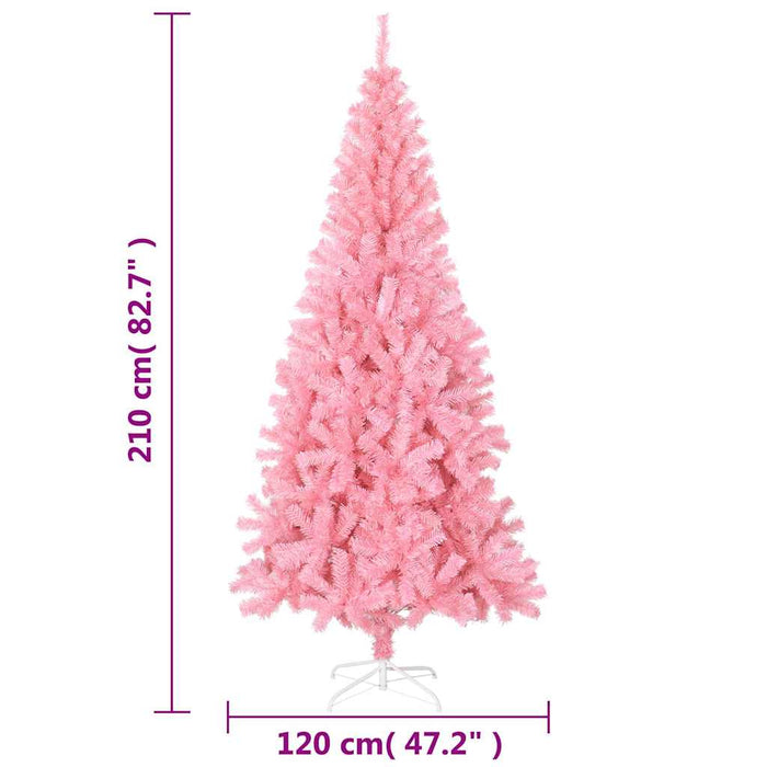 Pom de Crăciun artificial cu suport, roz, 210 cm, PVC - WALTI WALTI