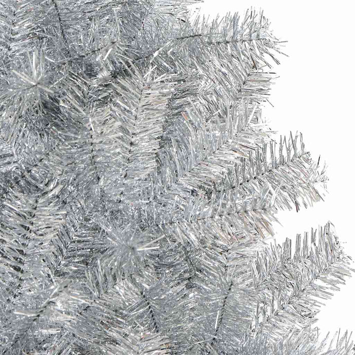 Pom de Crăciun artificial cu suport, argintiu, 210 cm, PET WALTI