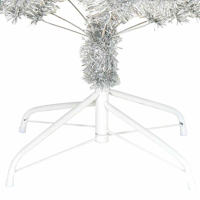 Pom de Crăciun artificial cu suport, argintiu, 210 cm, PET WALTI