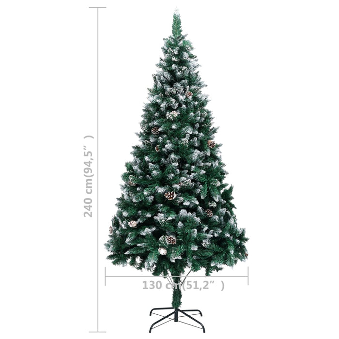 Brad de Crăciun artificial cu conuri și zăpadă albă, 240 cm - WALTI WALTI