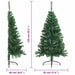 Jumătate pom Crăciun artificial cu suport, verde, 150 cm, PVC - WALTI WALTI