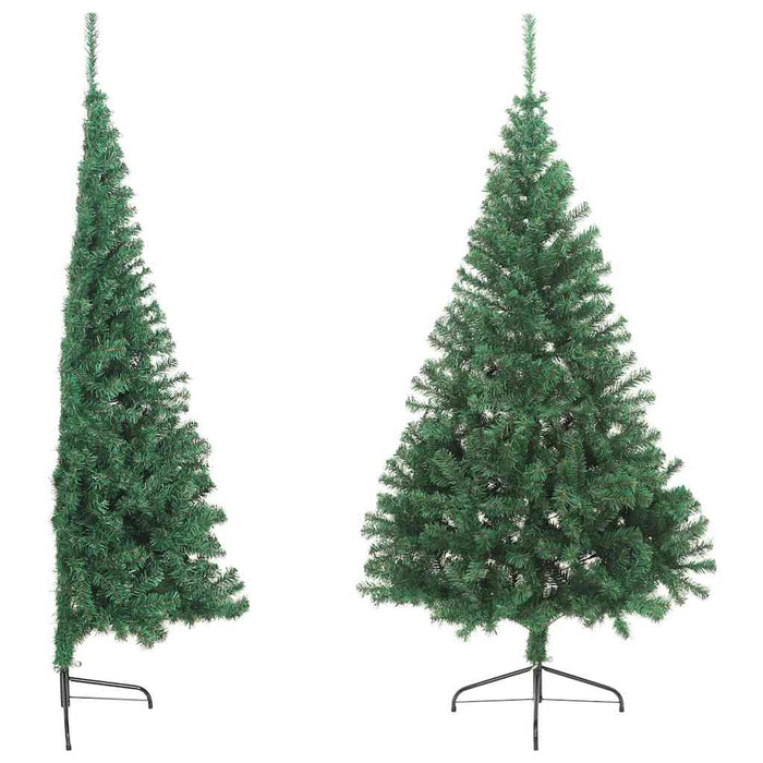 Jumătate pom Crăciun artificial cu suport, verde, 180 cm, PVC - WALTI WALTI