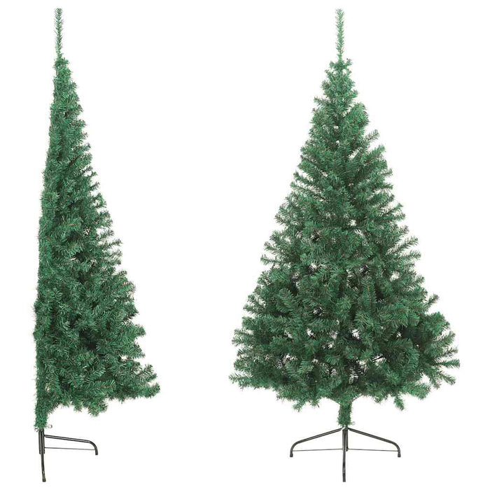 Jumătate pom Crăciun artificial cu suport, verde, 210 cm, PVC - WALTI WALTI