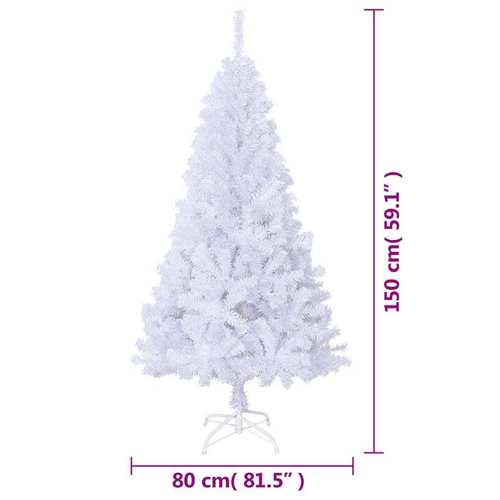 Pom de Crăciun artificial cu ramuri groase, alb, 150 cm, PVC - WALTI WALTI