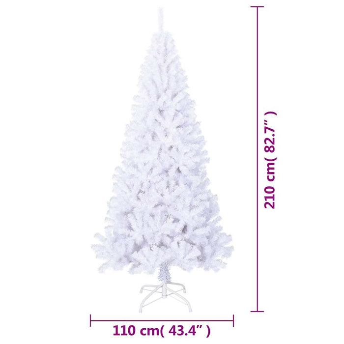 Pom de Crăciun artificial cu ramuri groase, alb, 210 cm, PVC - WALTI WALTI