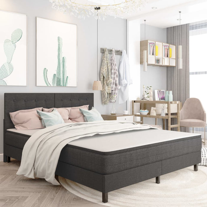Pat continental, gri închis, 180x200 cm, material textil - WALTI WALTI