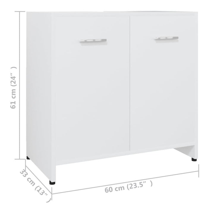 Dulap de baie, alb, 60x33x61 cm, lemn prelucrat - WALTI WALTI