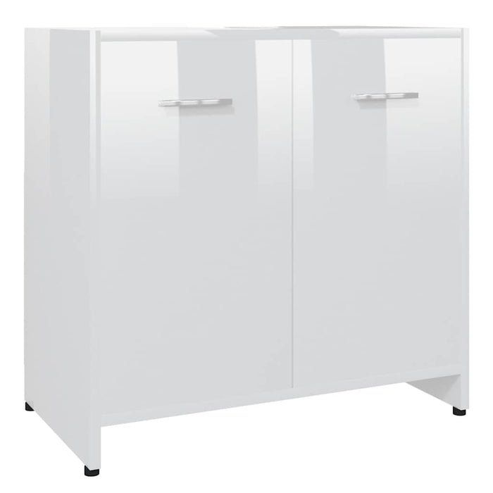 Dulap de baie, alb extralucios, 60x33x61 cm, lemn prelucrat WALTI