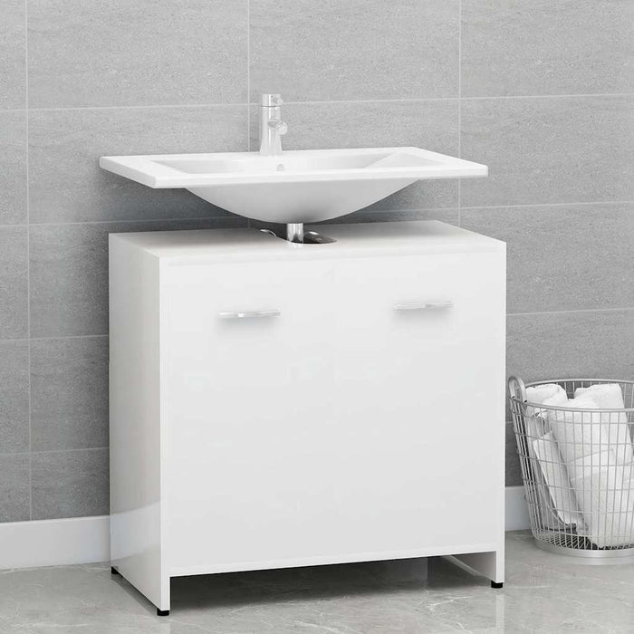 Dulap de baie, alb extralucios, 60x33x61 cm, lemn prelucrat WALTI