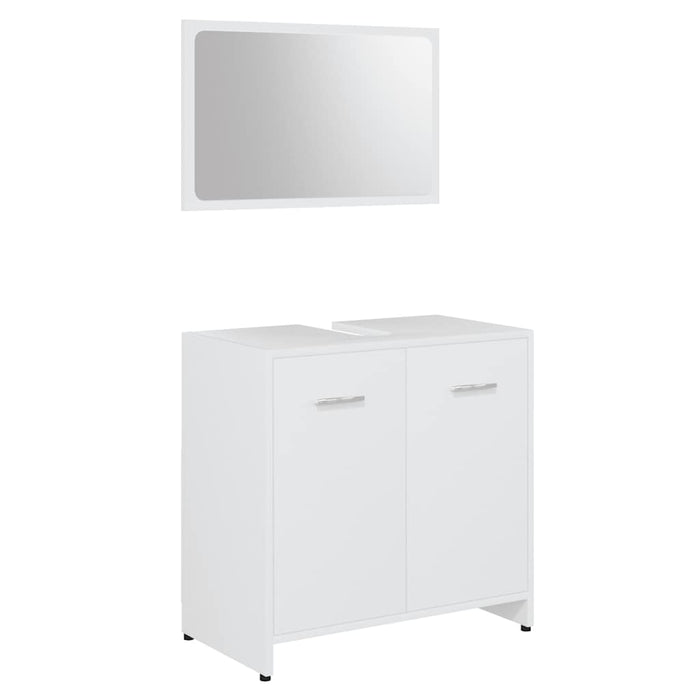 Set de mobilier de baie, alb, lemn prelucrat - WALTI WALTI