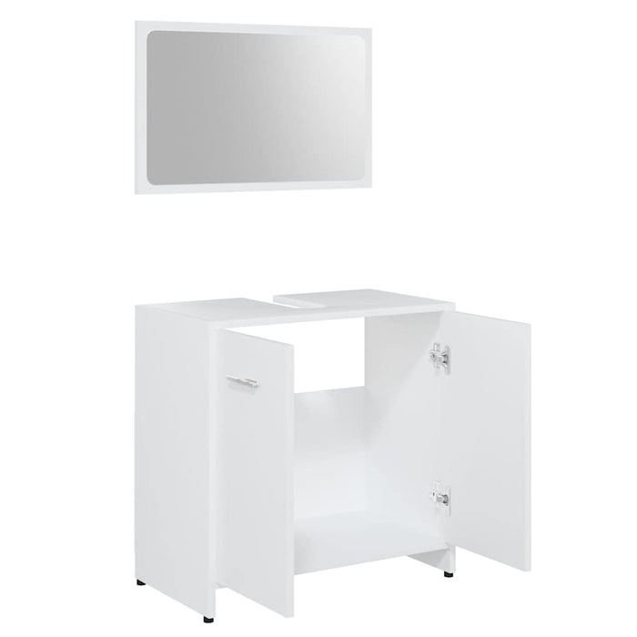 Set de mobilier de baie, alb, lemn prelucrat - WALTI WALTI
