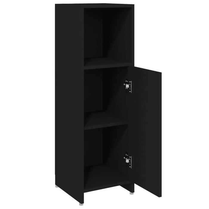 Dulap de baie, negru, 30x30x95 cm, lemn prelucrat - WALTI WALTI