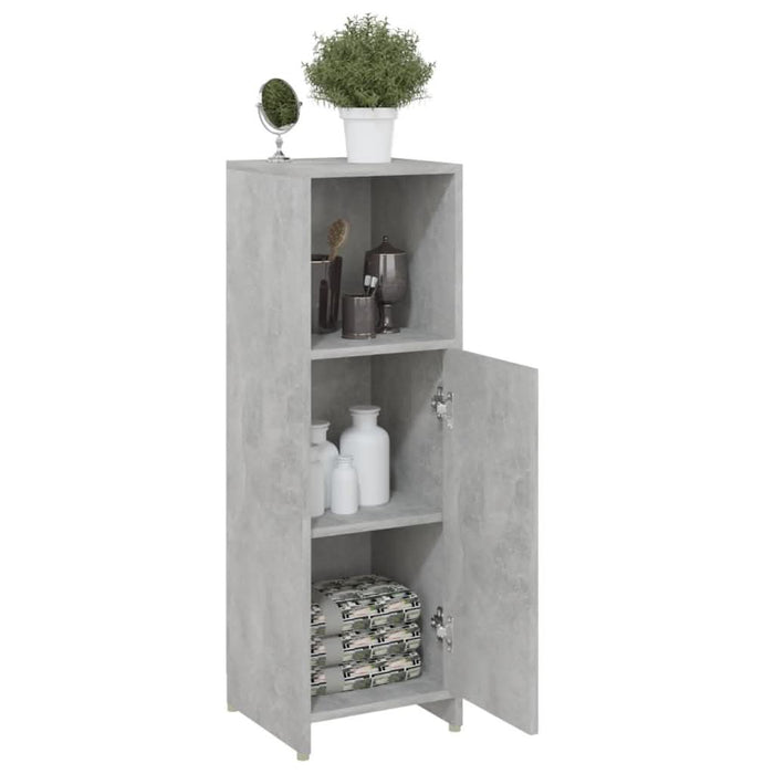 Dulap de baie, gri beton, 30 x 30 x 95 cm, lemn prelucrat - WALTI WALTI