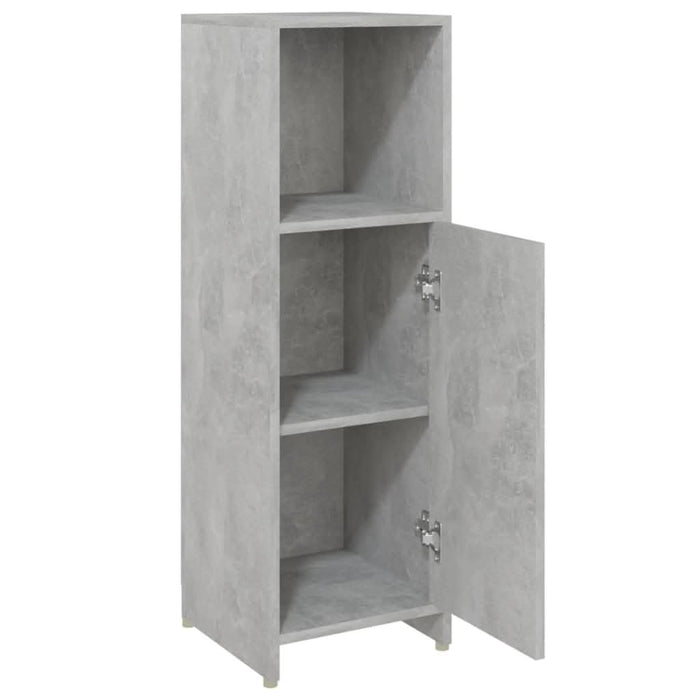 Dulap de baie, gri beton, 30 x 30 x 95 cm, lemn prelucrat - WALTI WALTI