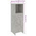 Dulap de baie, gri beton, 30 x 30 x 95 cm, lemn prelucrat - WALTI WALTI