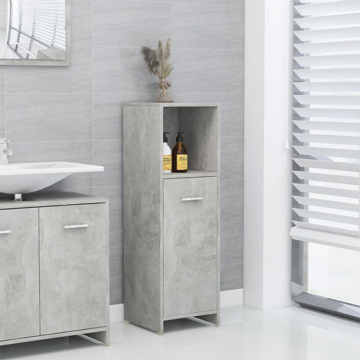 Dulap de baie, gri beton, 30 x 30 x 95 cm, lemn prelucrat - WALTI WALTI