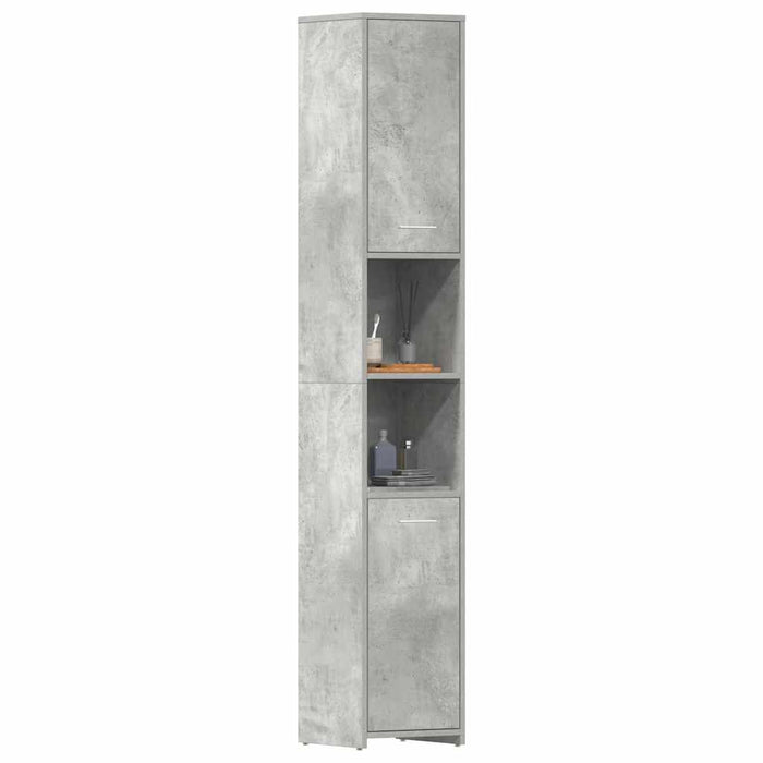 Dulap de baie, gri beton, 30x30x183,5 cm, lemn prelucrat WALTI
