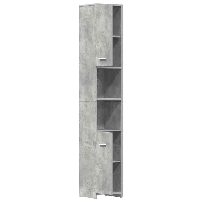 Dulap de baie, gri beton, 30x30x183,5 cm, lemn prelucrat WALTI