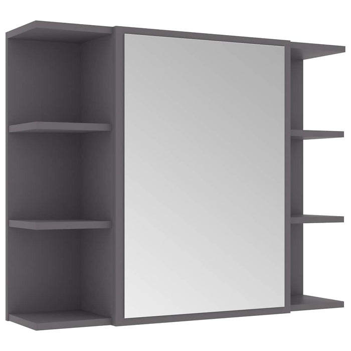 | Dulap cu oglindă | cu raft Gri 80 x 20,5 x 64 cm Lemn compozit WALTI