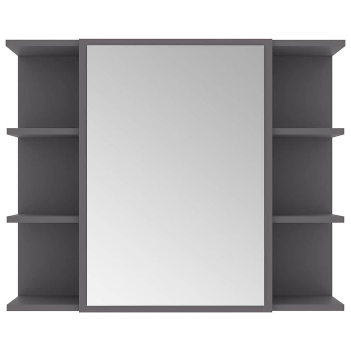 | Dulap cu oglindă | cu raft Gri 80 x 20,5 x 64 cm Lemn compozit WALTI