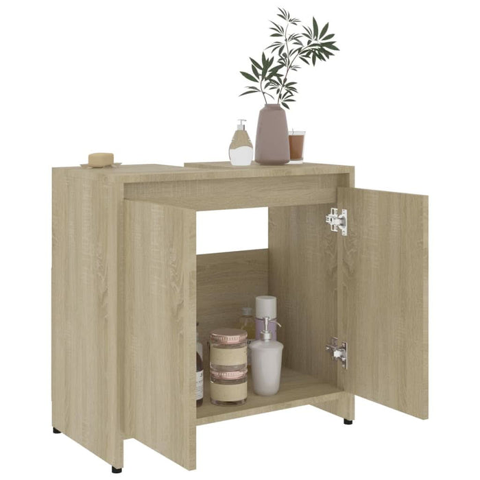 Dulap de baie, stejar Sonoma, 60x33x61 cm, lemn prelucrat - WALTI WALTI